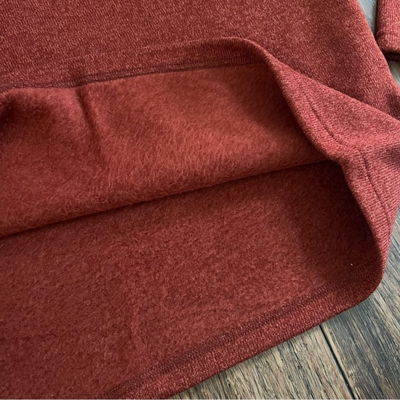 NWT Izod Men’s Pullover Quarter Zip Fleece Top Burnt Orange Large Autumn - Picture 5 of 10